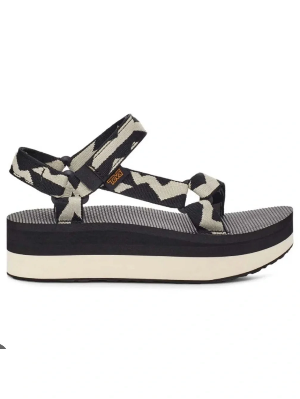 Teva Womens Original Universal Balance Black/White Strappy Sandal Sz 8